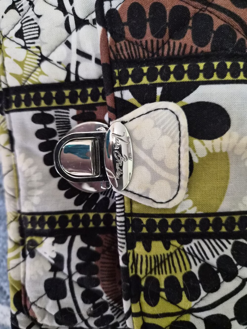 Vera Bradley Green Floral Quilted Crossbody Bag
